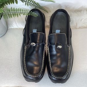 Cole Haan Black Loafers with Metallic Detail